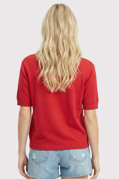 Sweater, Red SS Crew Neck