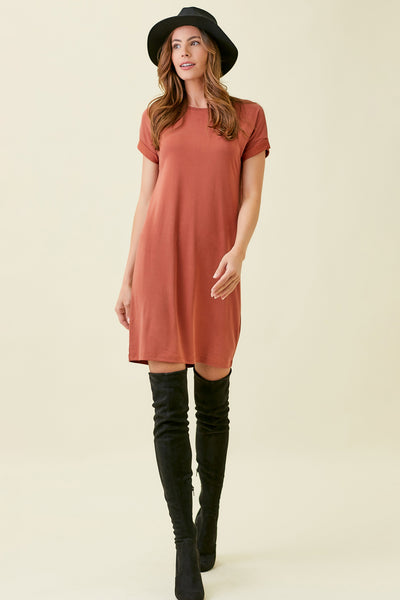 Dress, Rolled Drop Sleeve