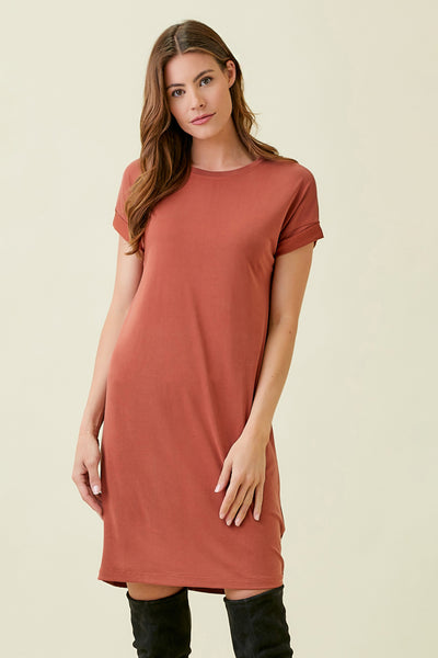 Dress, Rolled Drop Sleeve