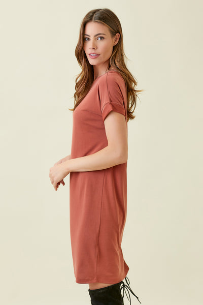 Dress, Rolled Drop Sleeve