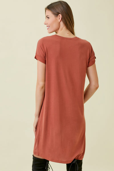 Dress, Rolled Drop Sleeve