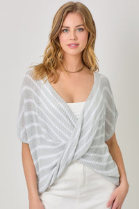 Sweater, Surplice Stripe