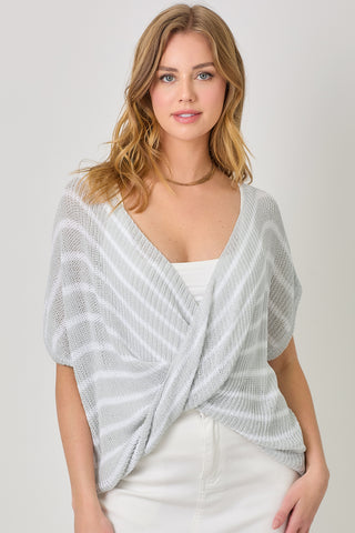 Sweater, Surplice Stripe