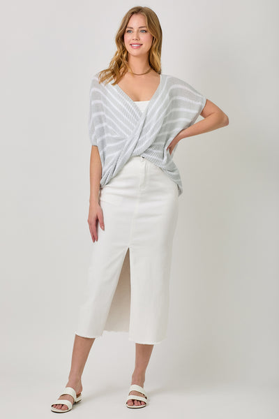 Sweater, Surplice Stripe