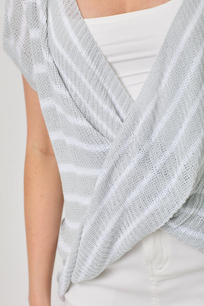 Sweater, Surplice Stripe