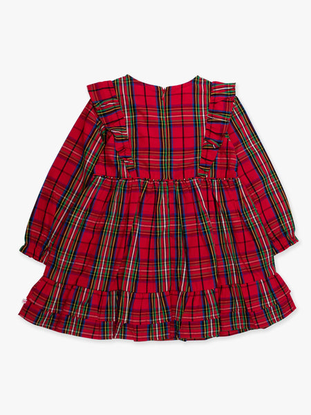Girls, Red Plaid LS Dress