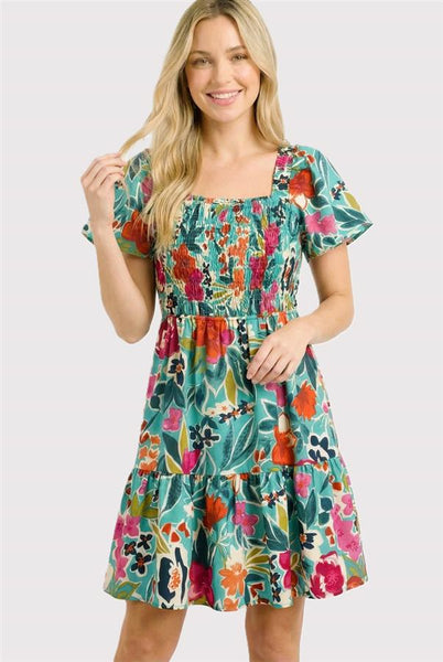 Dress, Smocked Bodice
