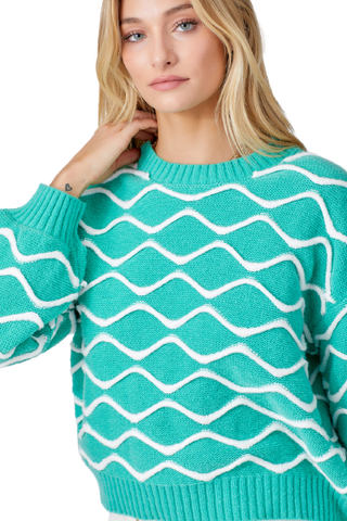 Sweater, Wavy Textured Detail