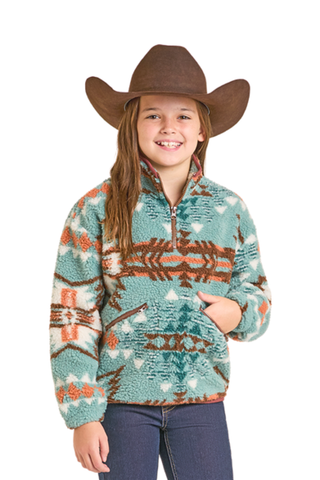 Girl's Print Sherpa