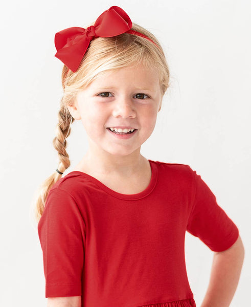 Girls, Red Bow Headband