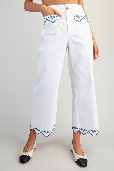 Pant, Scallop Off-White