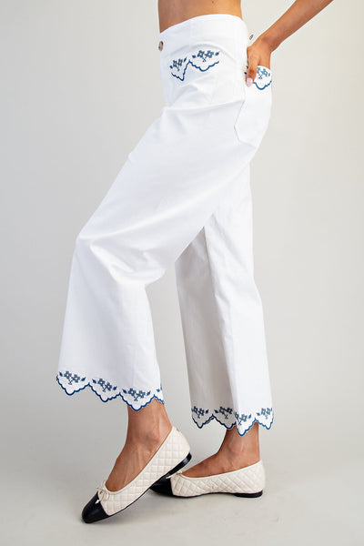 Pant, Scallop Off-White