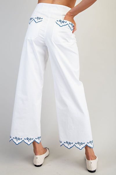 Pant, Scallop Off-White