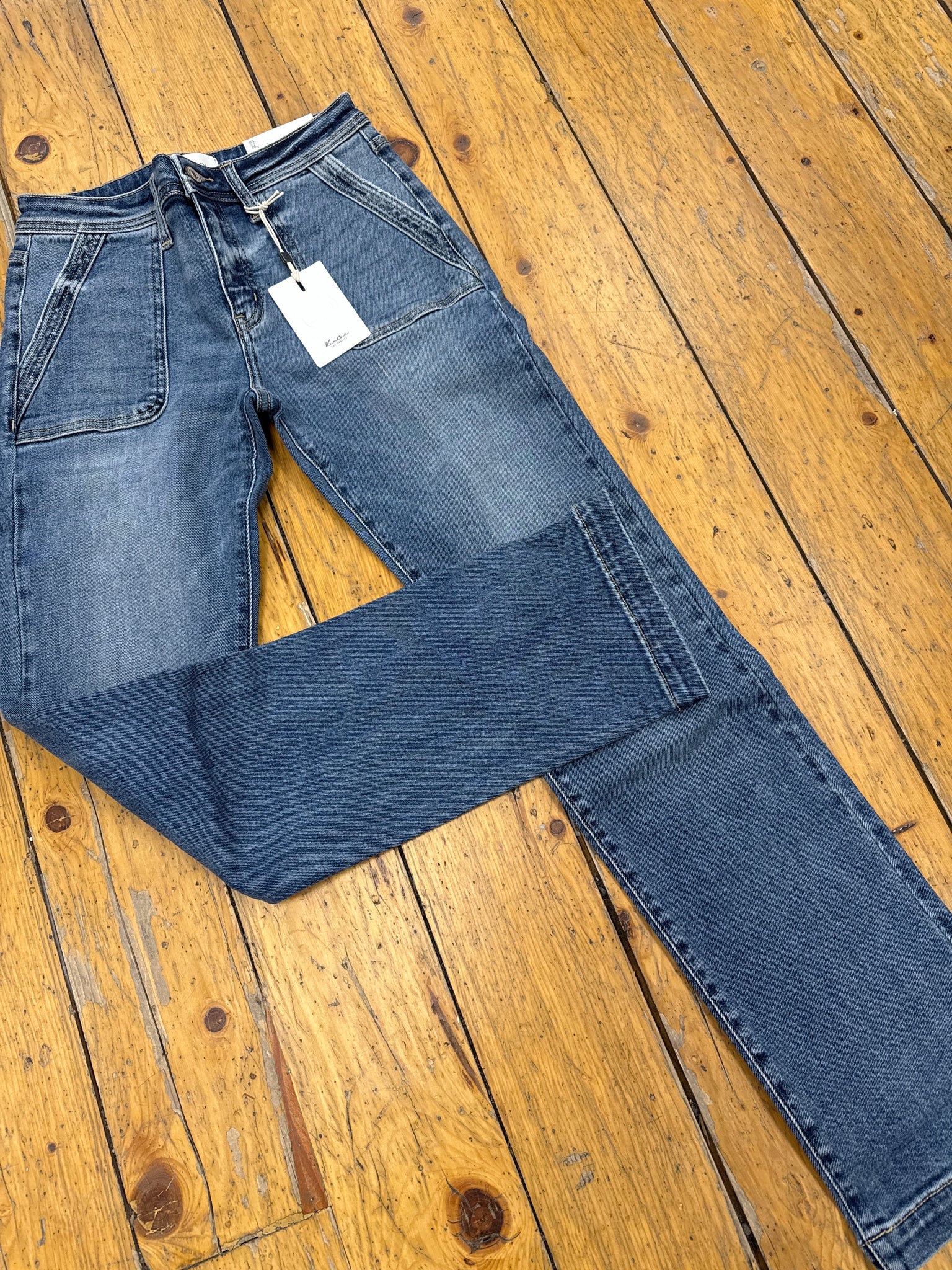 Pant, Mid Rise Silm Str.