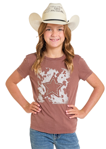Girl's Cowhide Star Tee