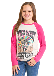 Girls LS Raglan Slv Wild West