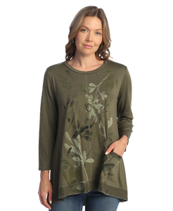 Top, Olive Verde Tunic