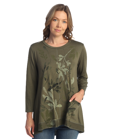 Top, Olive Verde Tunic