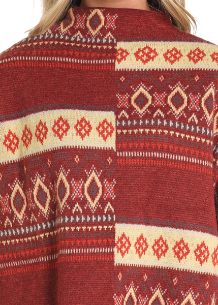 Sweater, Brown Aztec