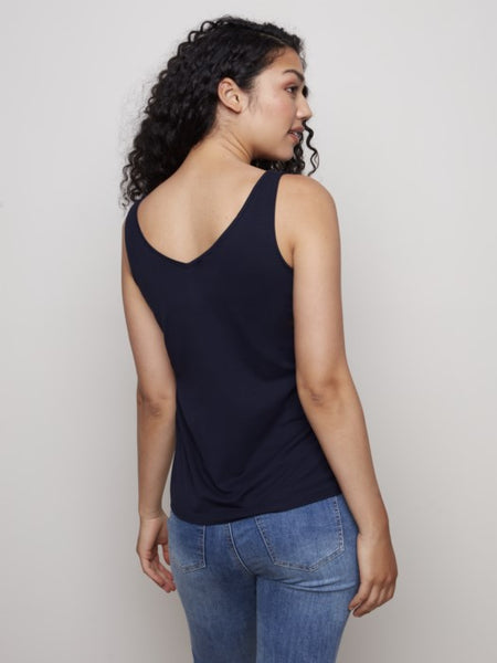 Top, Black Reversible Cami