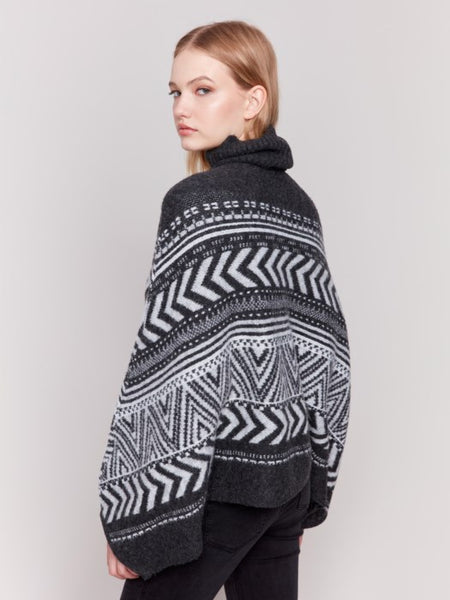 Poncho, Geometic Cowl Neck