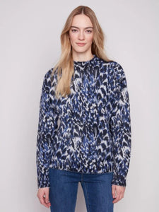 Sweater, LS Print Panther