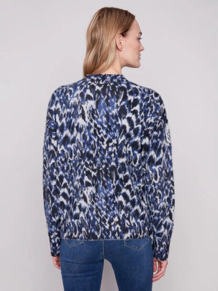 Sweater, LS Print Panther