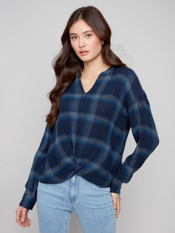 Top, Gauze W/Knot