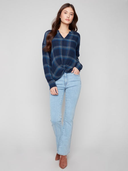 Top, Gauze W/Knot