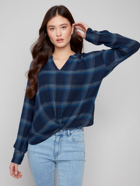 Top, Gauze W/Knot