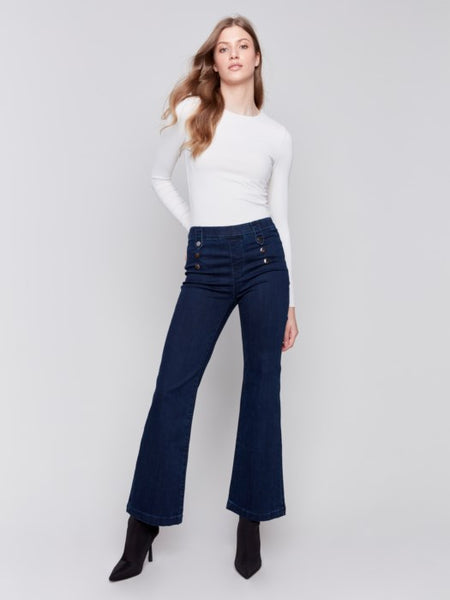 Pant, Pull On Flare W/Button