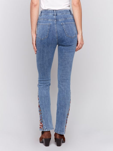 Pant, Embroidered Insert Bootcut