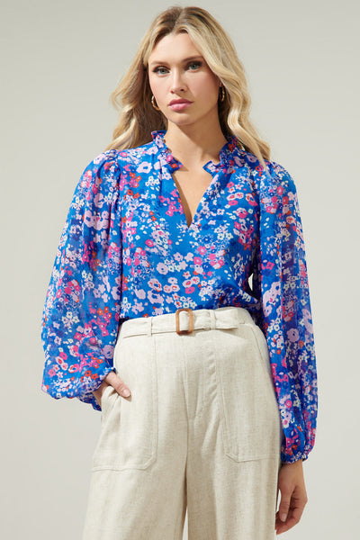 Top, Lizzy Royal Blue