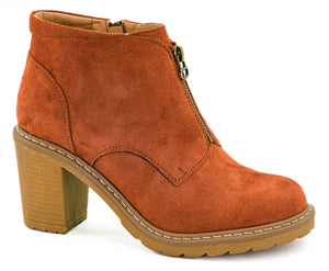 Bootie, Rust Suede