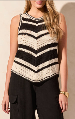 Top, Racer Bk Black/Cream
