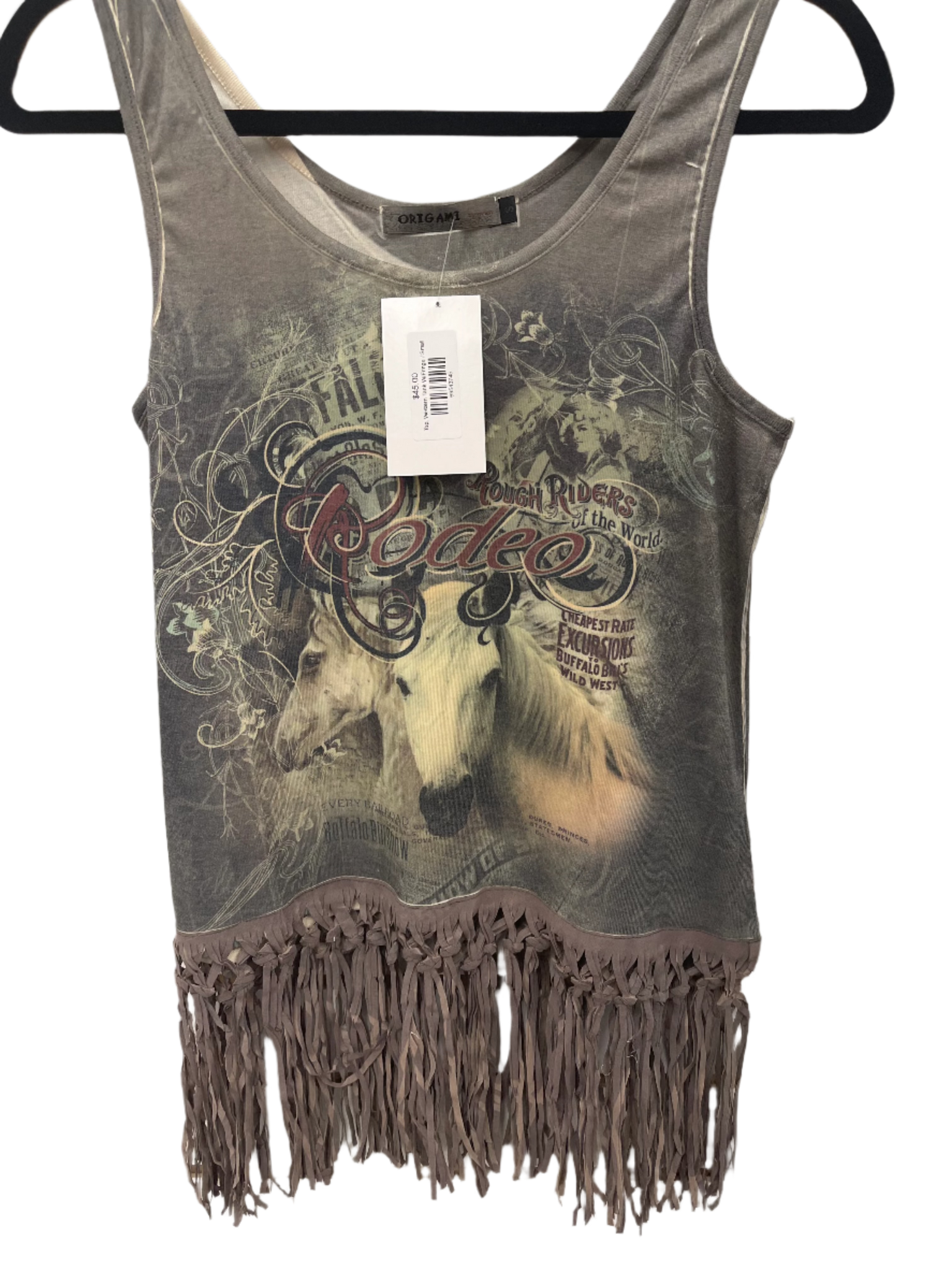 Top, Western Tank W/Fringe