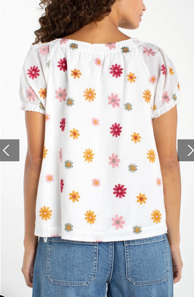 Top, SS Tie Flower