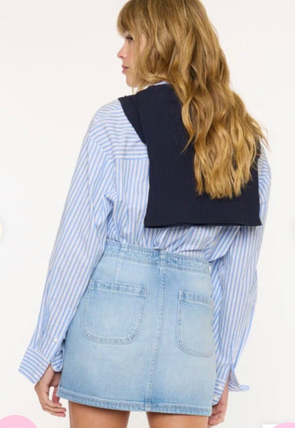 Skirt, Mid Rise Denim