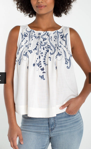 Top, Slvless Boat Neck