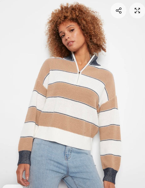 Sweater, Drop Shoulder Stripe