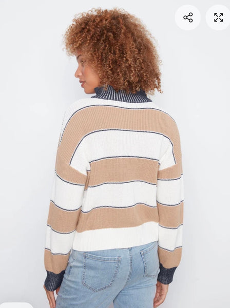 Sweater, Drop Shoulder Stripe