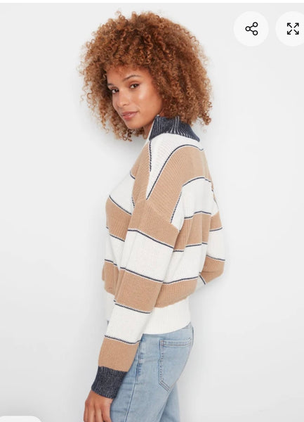 Sweater, Drop Shoulder Stripe