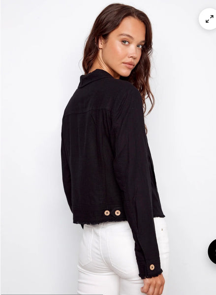 Jacket, Black Linen
