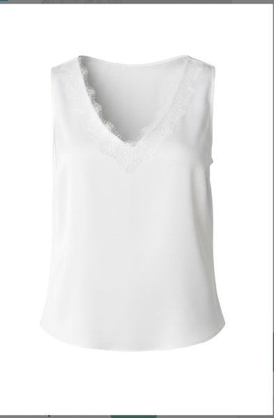 Top, V-Neck Woven Tank
