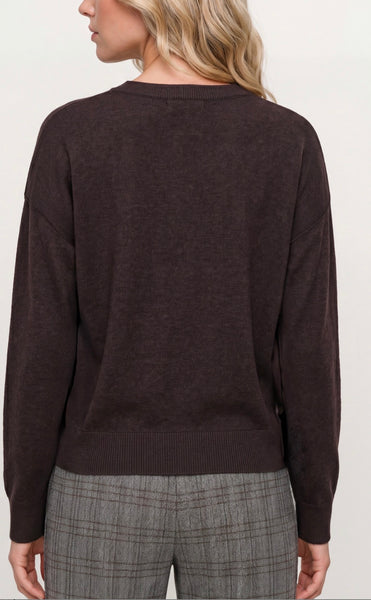 Top, Mocha Drape Neck