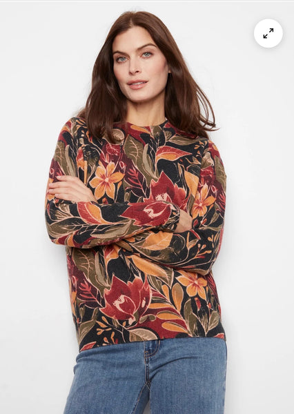Sweater, Drop Shoulder Print