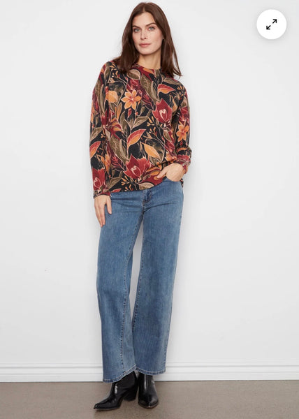 Sweater, Drop Shoulder Print