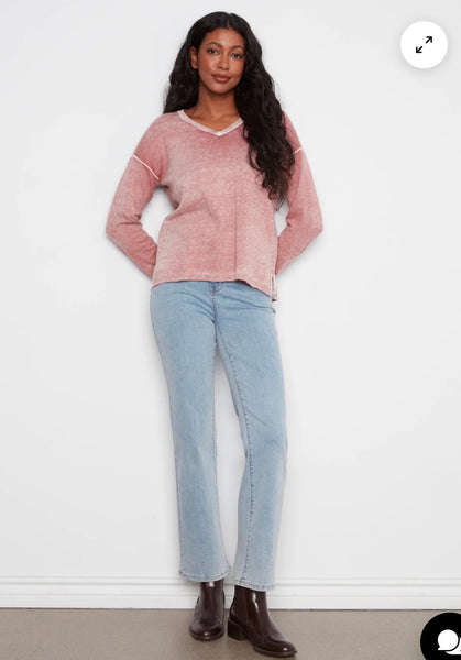 Sweater, Washed Rosebud