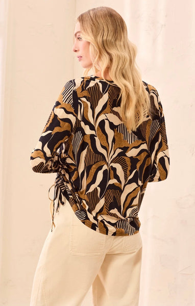 Top, LS Side Ruching