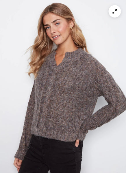 Sweater, Metallic Flex